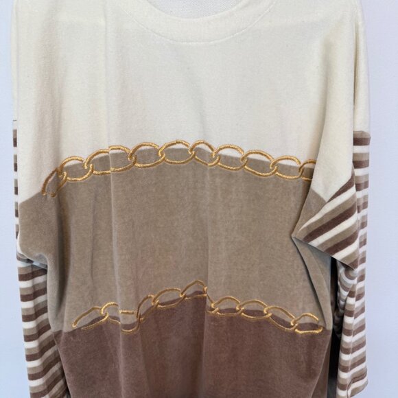 Casual Color Blocked Top with Matching Pants Size X-Large - Picture 2 of 5